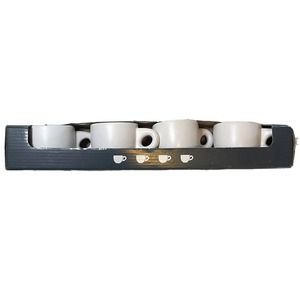 New in Box 4 Piece Studio Palate White Espresso Stoneware Mug Set 4 fl oz.